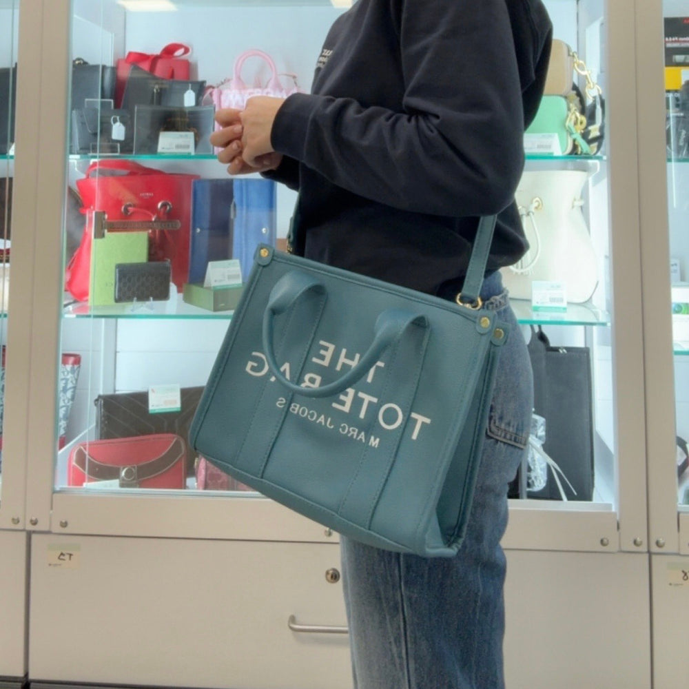 Sac Marc Jacobs The Tote Bag – Bleu et blanc