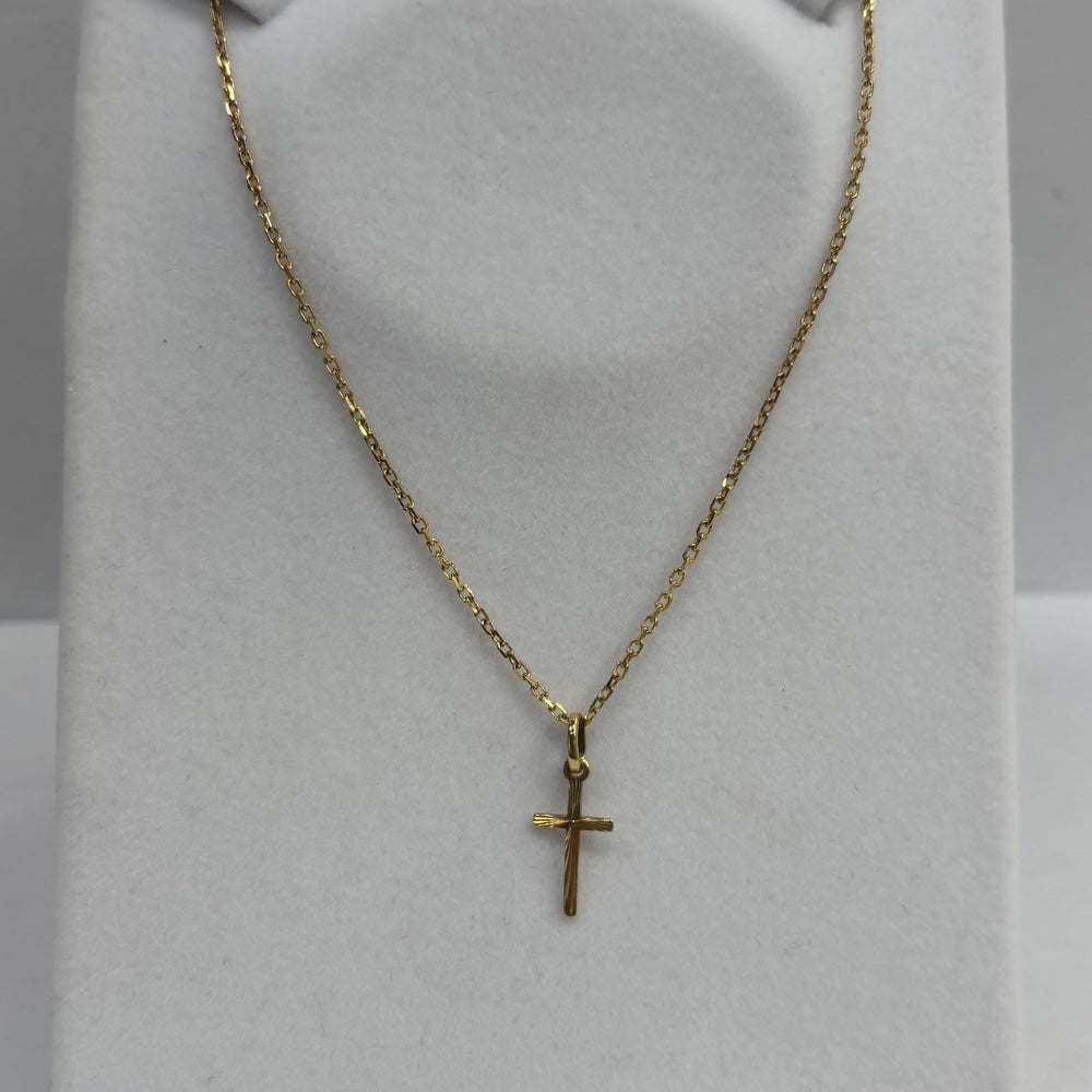 Pendentif Croix en Or Jaune 18 K