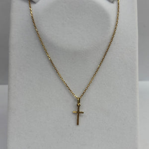 Pendentif Croix en Or Jaune 18 K