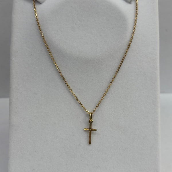 Pendentif Croix en Or Jaune 18 K