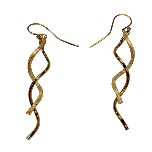 Boucles d'oreilles pendantes en or jaune 18 K