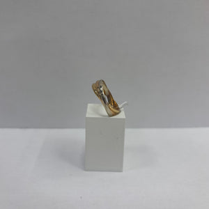 Bague Alliance en Or Jaune Blanc et Rose 18 Carats - Taille 55