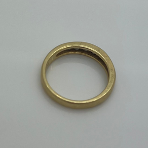 Bague Demi Tour Or Jaune 18K Zirconium - Taille 54