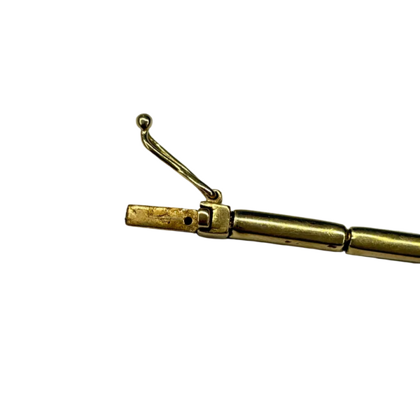 Bracelet Maillon Fantaisie avec Oxyde de Zirconium en Or Jaune 18K