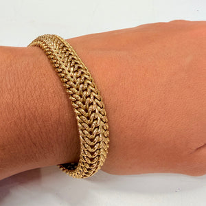 Bracelet Maille Américaine en Or Jaune 18k