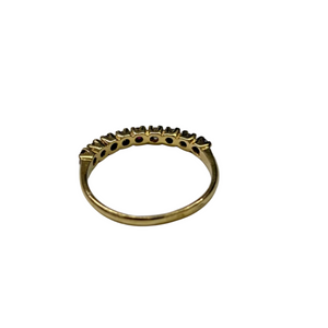 Bague en Or Jaune avec Zirconiums et Grenats 18K Taille 55
