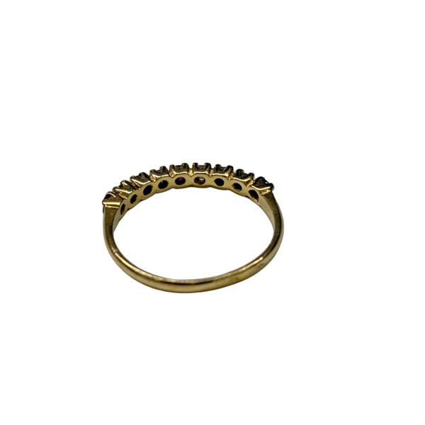 Bague en Or Jaune avec Zirconiums et Grenats 18K Taille 55