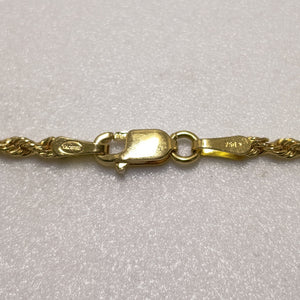 Sautoir en Or Jaune 18 Carats, Maille Corde