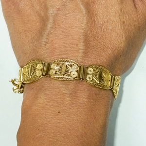 Bracelet artisanal en or jaune 18 carats