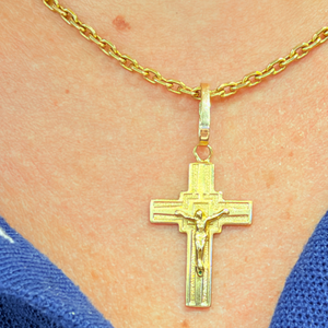 Pendentif Croix Or Jaune 18K