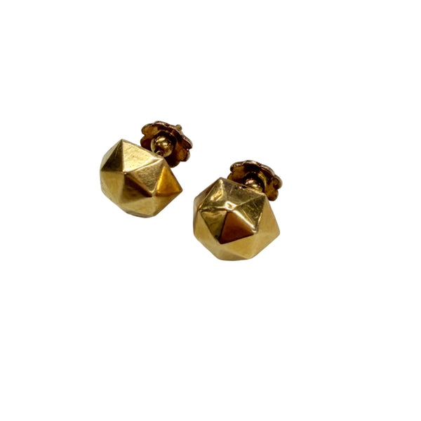 Boucles d'oreilles clou or jaune 18 K