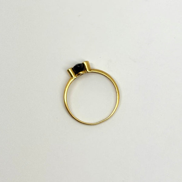 Bague Or Jaune 18K avec Onyx - Taille 56