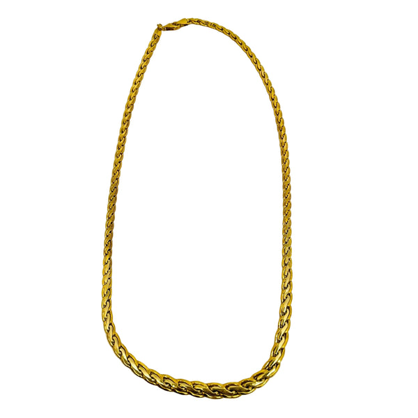 Collier Ras du Cou Tressé en Or Jaune 18 Carats