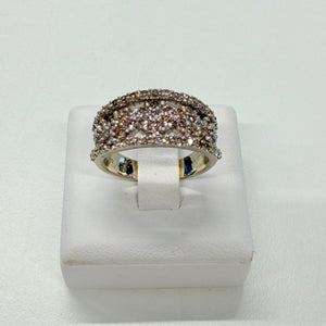 Bague Or Blanc 14k avec 68 Diamants - Taille 48