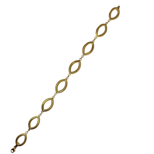 Bracelet Maillon en Maille Marquise en Or Jaune 18 Carats