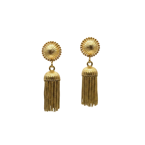 Boucles d'Oreilles Dormeuses en Or Jaune 18K