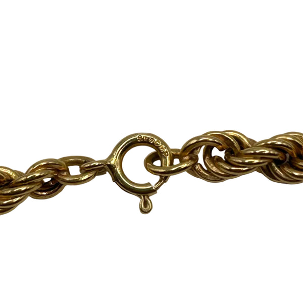 Collier Ras du Cou Maille Corde en Or Jaune 18k