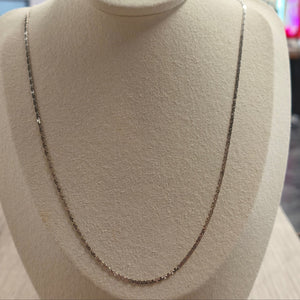 Collier en Or Blanc 18 K Maille Marine