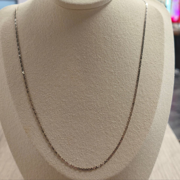 Collier en Or Blanc 18 K Maille Marine