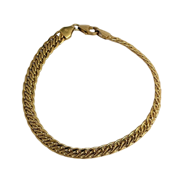 Bracelet Maillon Américain en Or Jaune 18k