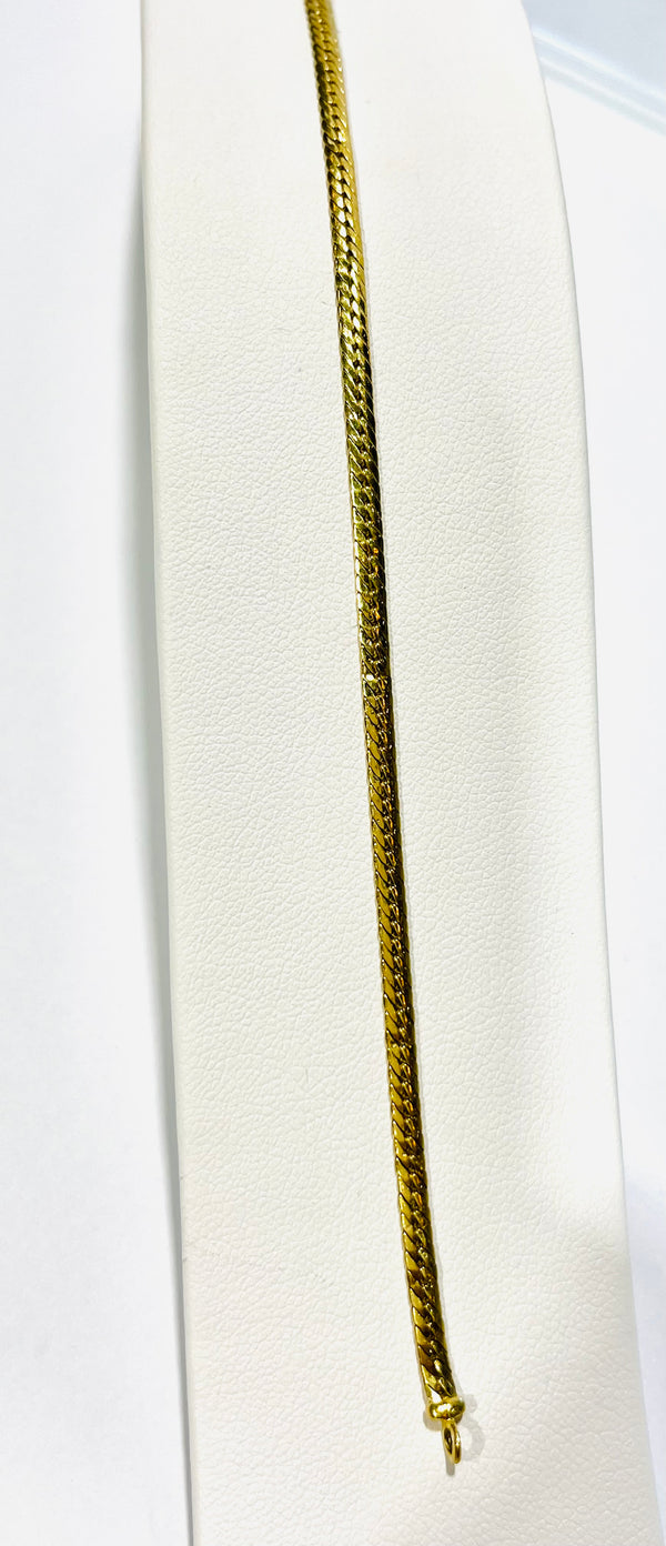 Bracelet Maillon Anglais en Or Jaune 18k