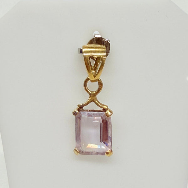 Pendentif en Or Jaune 18k avec Améthyste