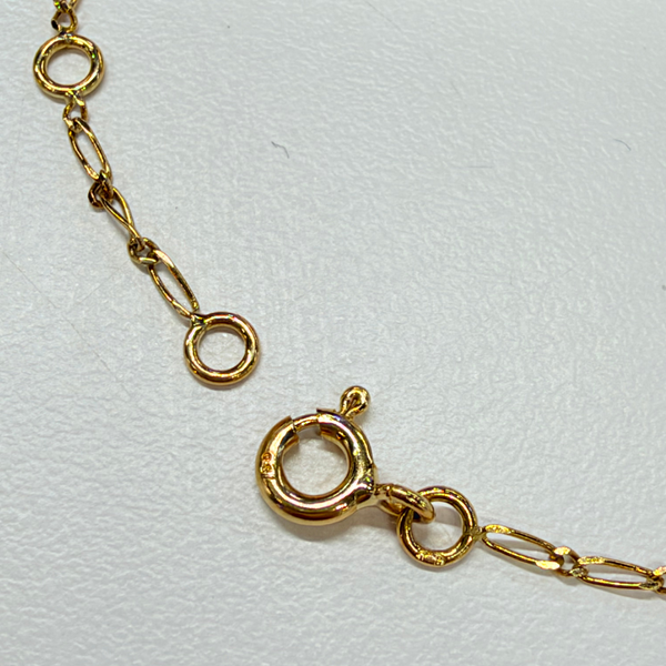 Bracelet Identité Maille Figaro Enfant Or Jaune 18 Carats