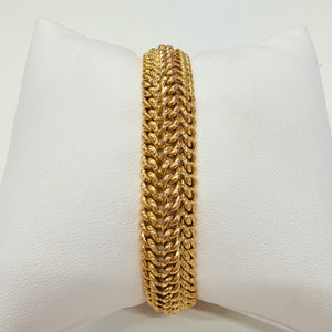 Bracelet Maille Américaine en Or Jaune 18k