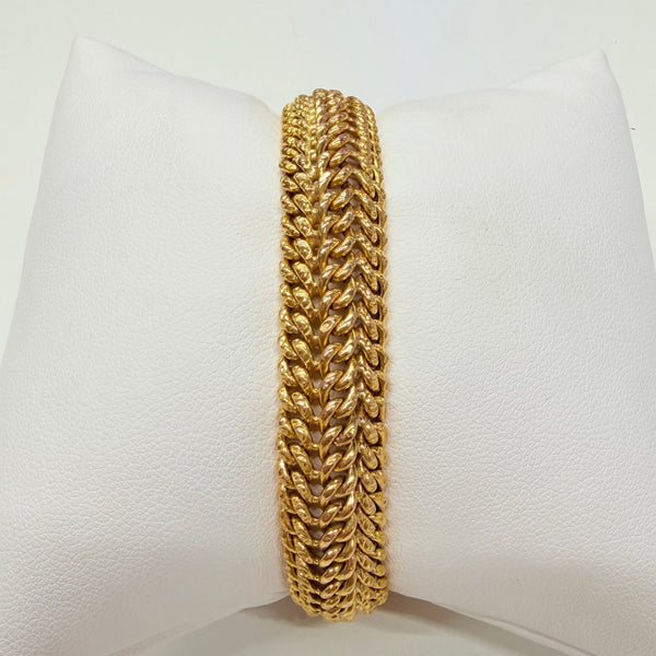 Bracelet Maille Américaine en Or Jaune 18k