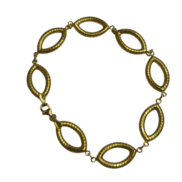 Bracelet Maillon Marquise en Or Jaune 18 K