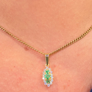 Pendentif en or jaune 18k avec Oxyde de Zirconium