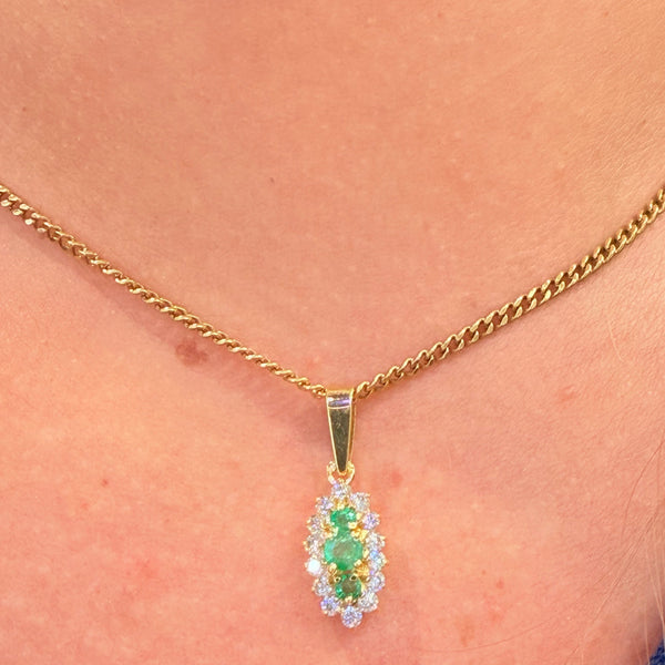 Pendentif en or jaune 18k avec Oxyde de Zirconium