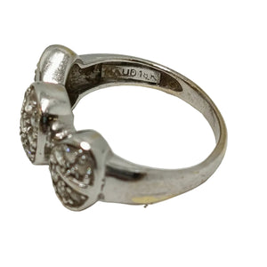 Bague Tank en Or Gris 18k avec Zirconium - Taille  50