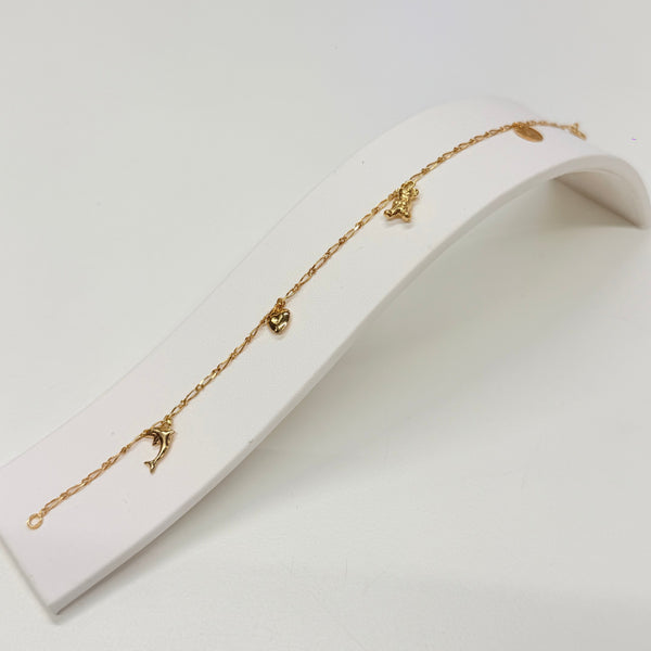 Bracelet Breloque Or Jaune 18K