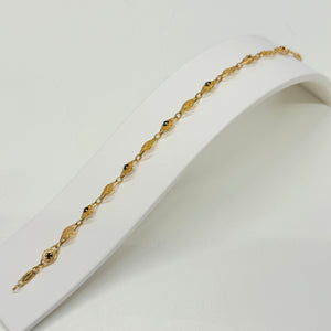 Bracelet Filigrane en Or Jaune 18k avec Saphir