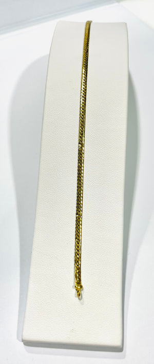 Bracelet Maillon Anglais en Or Jaune 18k