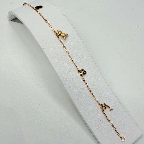 Bracelet Breloque Or Jaune 18K