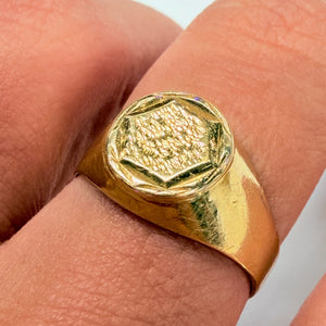 Chevalière en or jaune 18k Taille 54