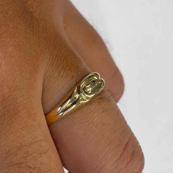 Chevalière en Or Jaune 18k - Taille 52