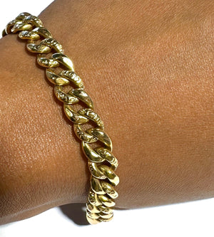 Bracelet Maillon Américain en Or Jaune 18k