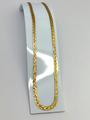 Collier Princesse Tressé Trois Ors 18 Carats