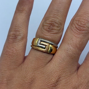 Bague Tank en 3 Ors 18k - Taille 52
