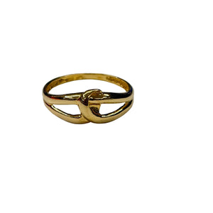 Bague Nœud en Or Jaune 18K - Taille 51
