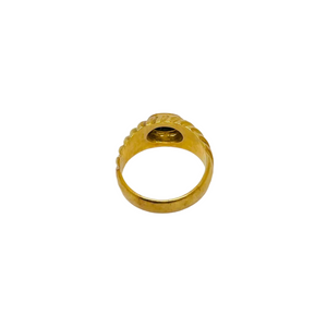 Bague avec Saphir en Or Jaune 18K Taille 50