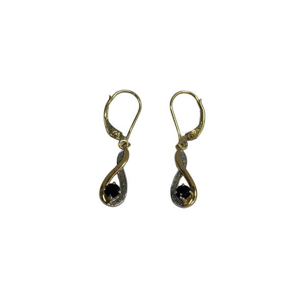 Boucles d'Oreilles Dormeuse Pendante en Or Jaune 18k