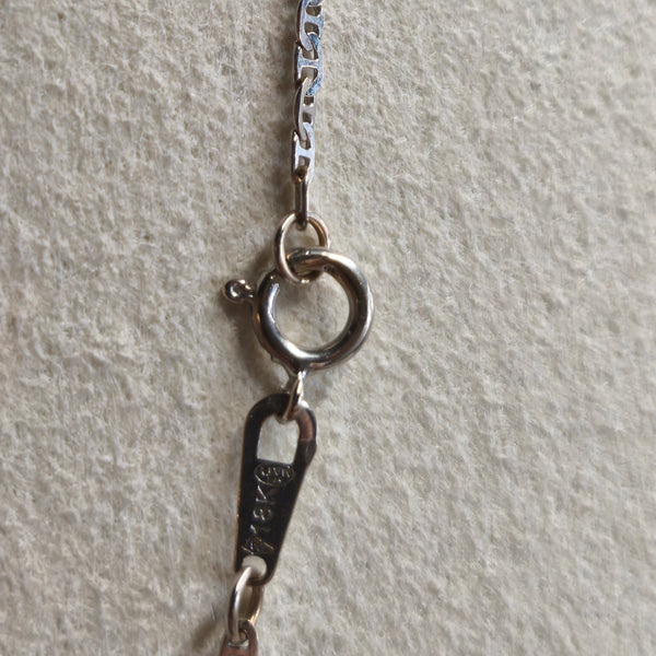 Collier en Or Blanc 18 K Maille Marine