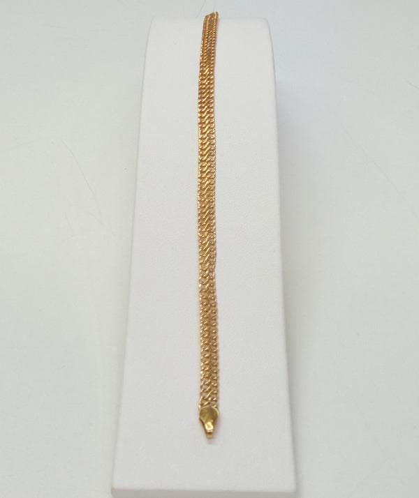 Bracelet Maille Fantaisie en Or Jaune 18k