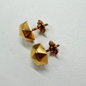Boucles d'oreilles clou or jaune 18 K