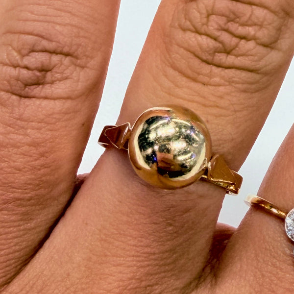 Bague en or jaune 18 K - Taille 56