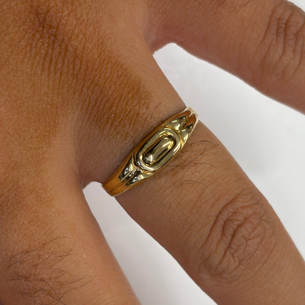 Chevalière en Or Jaune 18k - Taille 52